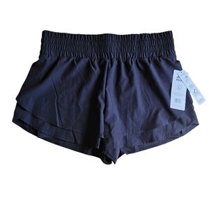 RBX Flutter Running Shorts 3" Black Women's Size Large Compression Quick Dry